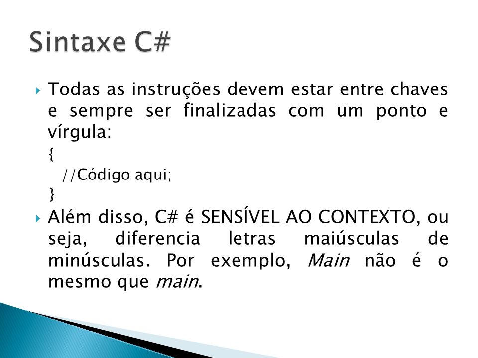 Sintaxe C#
